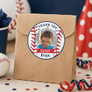 Search for baseball thank you stickers Kids birthday