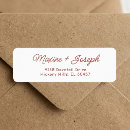 Search for retro wedding return address labels Minimalist