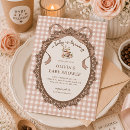 Search for cafe latte invitations Brown gingham