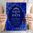 Search for royal blue save the dates Princess tiara crown