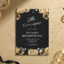 Search for surprise 60th birthday invitations Black and gold