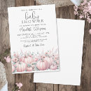 Search for pink pumpkin baby shower invitations Elegant script calligraphy