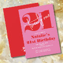 Search for modern 21st birthday invitations Bold typography