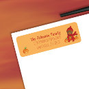 Search for paper lanterns return address labels Red