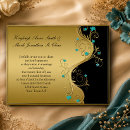 Search for teal black gold wedding invitations Vintage