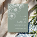 Search for elegant green and white invitations Floral