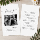 Search for commemorative business cards In loving memory