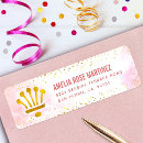 Search for quinceanera return address labels Watercolor