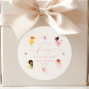 Search for fairy round stickers Baby shower