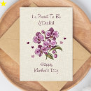 Search for purple mothers day cards Orchid