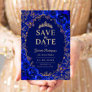 Search for blue gold save the dates 15th birthday