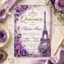 Search for purple rose invitations Mis quince