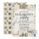 Search for library card birthday invitations Vintage