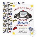 Search for cops and robbers invitations Policeman