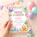 Search for dinosaur 3rd birthday invitations Prehistoric party