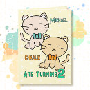 Search for boy twin birthday cards Colourful