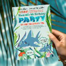 Search for shark birthday invitations Sea life party