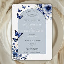 Search for royal blue and silver wedding invitations Botanical
