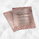 Search for rose gold 21st birthday invitations Girly