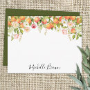 Search for orange floral note cards Calligraphy