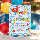 Search for jump birthday invitations Pool party