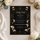 Search for gothic rsvp cards Black and gold