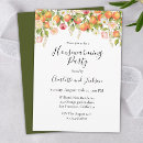 Search for floral housewarming party invitations Orange