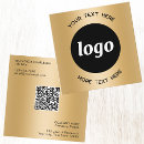 Search for gold text business cards Qr code