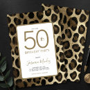 Search for leopard 50th birthday invitations Elegant birthday party