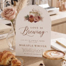 Search for love is brewing bridal shower invitations Terracotta