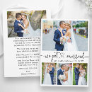 Search for post elopement invitations Just married