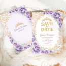 Search for lilac save the dates Princess tiara crown