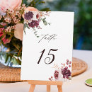 Search for autumn numbers wedding table cards Modern simple calligraphy