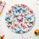Search for butterfly paper plates Watercolor