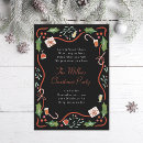Search for holly christmas invitations Vintage