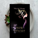 Search for elegant business cards Hair stylist