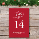 Search for christmas table cards Red