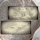 Search for vintage ticket wedding invitations Nostalgic