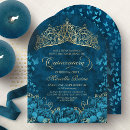 Search for teal and gold quinceanera invitations Mis quince anos