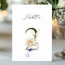 Search for blue flower table cards Elegant