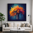 Search for flowers in a vase painting posters Orange