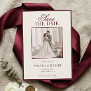 Search for burgundy wedding save the dates Classy