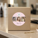 Search for photo thank you stickers Your logo here template