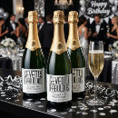 Search for 70th birthday wine labels Black white