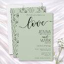Search for organic wedding invitations Sage green