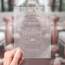 Search for pink and silver wedding invitations Elegant script calligraphy