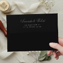 Search for black wedding envelopes Return address