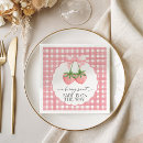 Search for pink gingham napkins Watercolor
