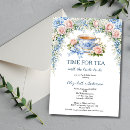 Search for tea shower invitations Watercolor flowers