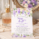 Search for rose 75th birthday invitations Elegant